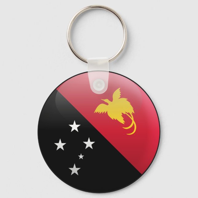 Flagga Papua Nya Guinea Nyckelring (Framsida)