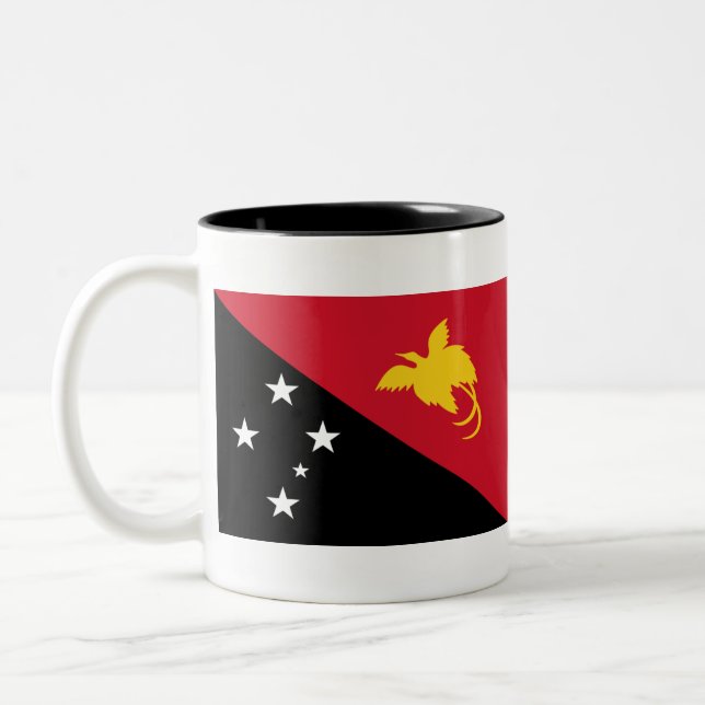Flagga Papua Nya Guinea Två-Tonad Mugg (Vänster)