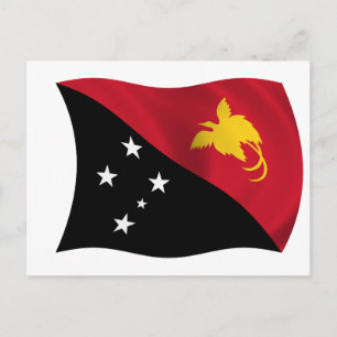 Flagga Papua Nya Guinea Vykort