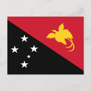 Flagga Papua Nya Guinea Vykort