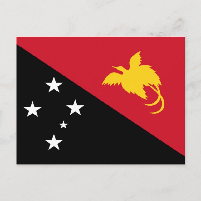 Flagga Papua Nya Guinea Vykort (Framsida)
