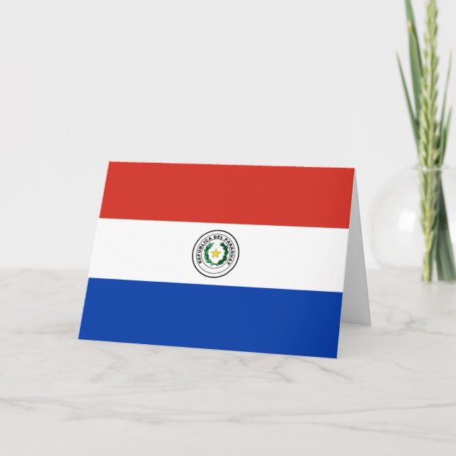 Flagga Paraguay Kort (Framsida)