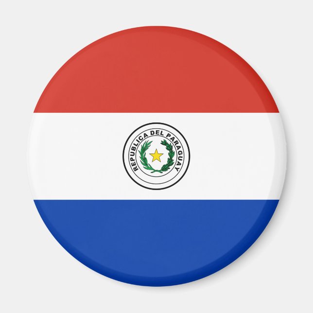 Flagga Paraguay Magnet (Framsidan)