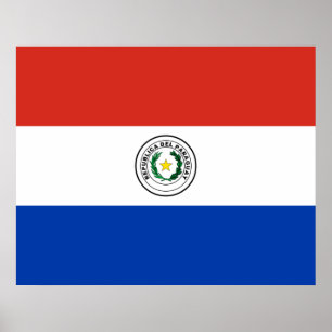 Flagga Paraguay Poster