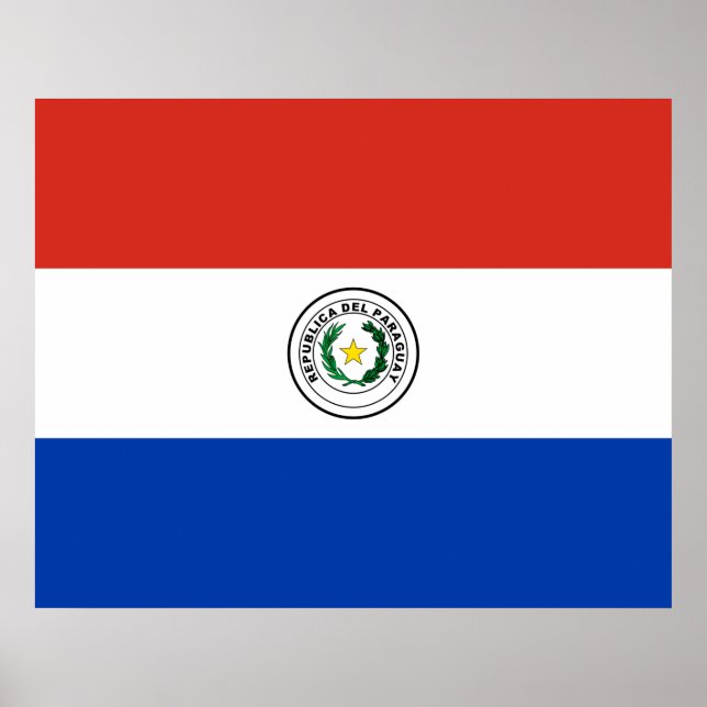 Flagga Paraguay Poster (Framsidan)