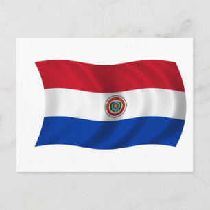 Flagga Paraguay Vykort