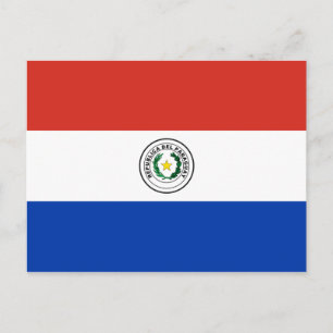 Flagga Paraguay Vykort