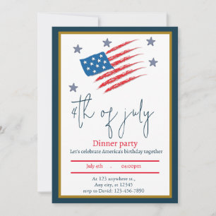 Flagga Patriot Party Inbjudningar