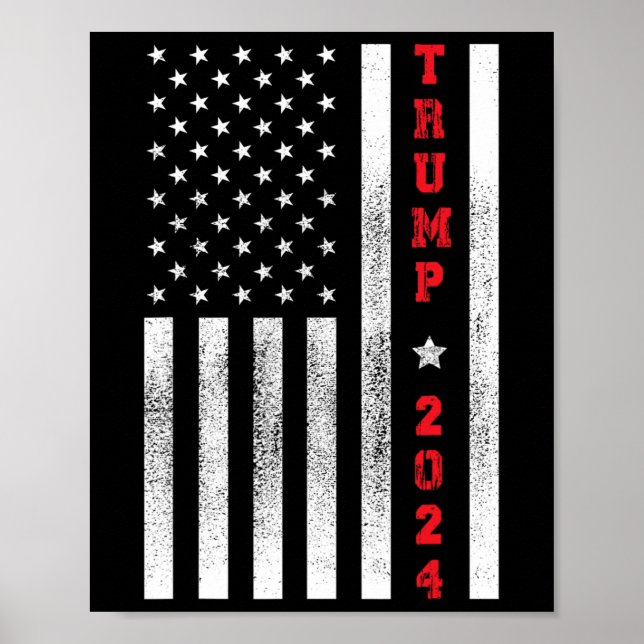 Flagga Patriotic 4:e juli-trumpen 2024 Poster (Framsidan)