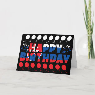 Flagga Patriotic Birthday Kort