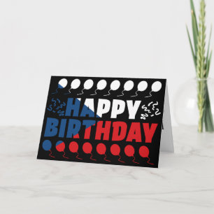 Flagga Patriotic Birthday Kort