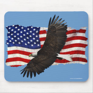 Flagga Patriotic Mousemat, flygande Örn & USA Musmatta