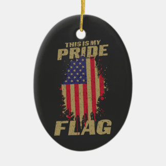 FLAGGA Patriotic Pride USA 4 juli Julgransprydnad Keramik