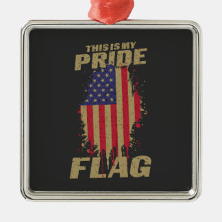 FLAGGA Patriotic Pride USA 4 juli Julgransprydnad Metall