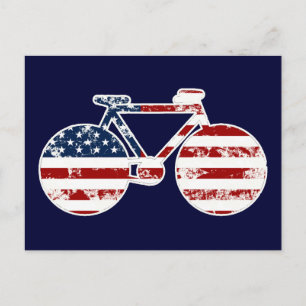 flagga patriotisk Amerikas förenta stater cykel Vykort