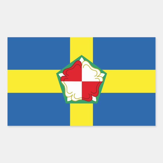 Flagga Pembrokeshire Rektangulärt Klistermärke (Framsida)