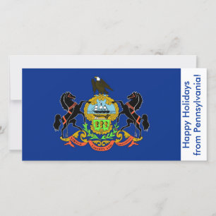 Flagga Pennsylvania, Glad helg från USA Julkort