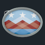 Flagga Peoria, Arizona<br><div class="desc">Bälte Buckle med en design med flagga Peoria, Arizona. En blå, brun och vit flagga med bergstoppar och tre stjärnor</div>