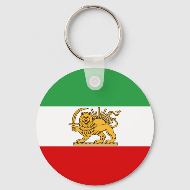Flagga Persia/Iran (1964-1980) Nyckelring (Framsida)