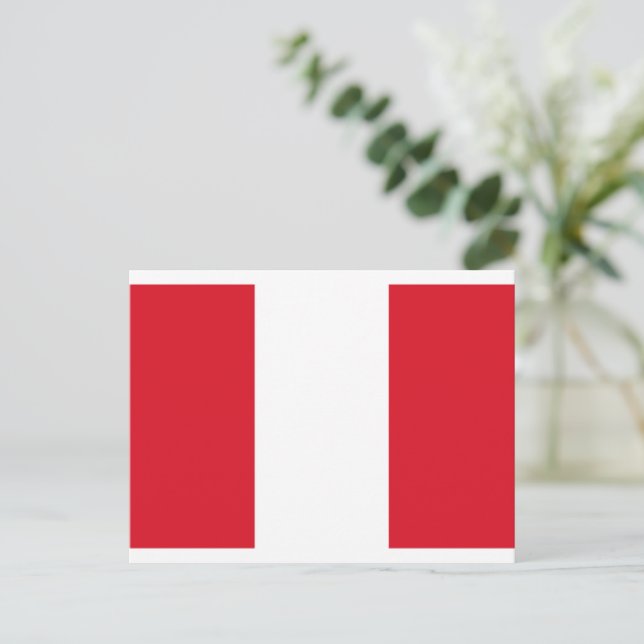 Flagga Peru Vykort (Stående Fram)
