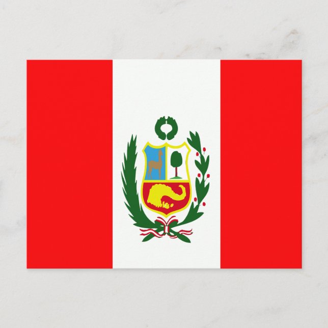 Flagga Peru Vykort (Framsida)