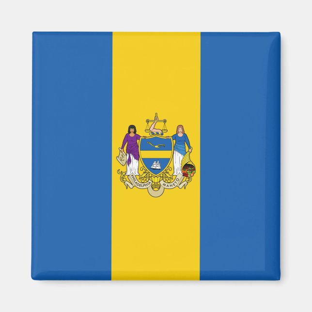 Flagga Philadelphia (Pennsylvania) Magnet (Framsidan)