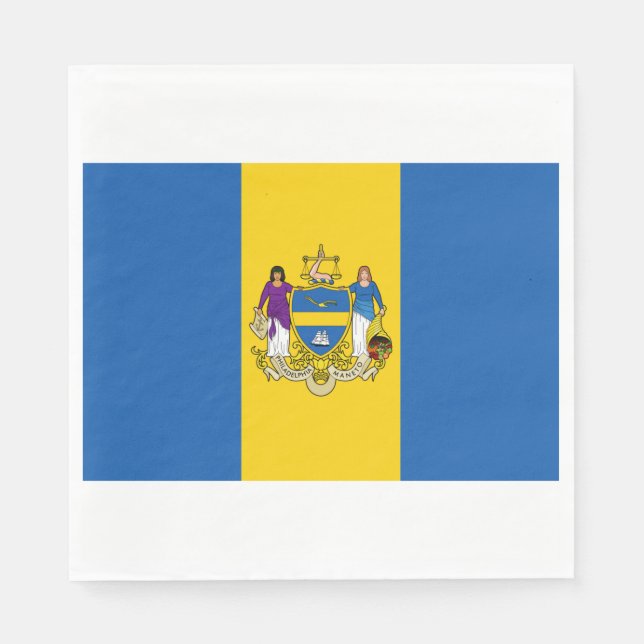 Flagga Philadelphia (Pennsylvania) Pappersservett (Framsidan)