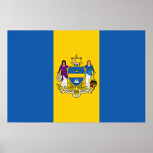 Flagga Philadelphia (Pennsylvania) Poster