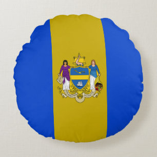 Flagga Philadelphia (Pennsylvania) Rund Kudde