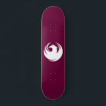 Flagga Phoenix, Arizona Mini Skateboard Bräda 18,5 Cm<br><div class="desc">Skateboard med en design med flagga Phoenix,  Arizona. En maron flagga med vit foenix i mitten</div>