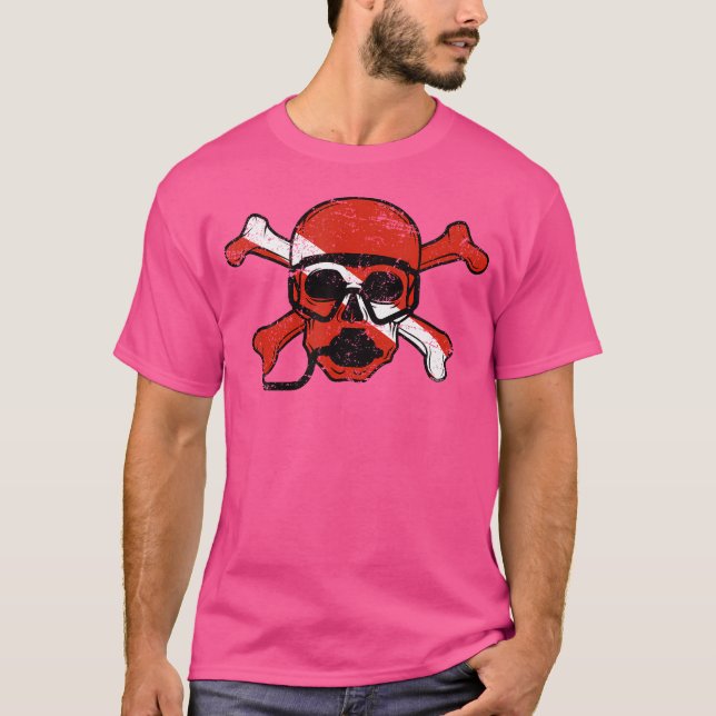 Flagga Pirat Dyka T Shirt (Framsida)