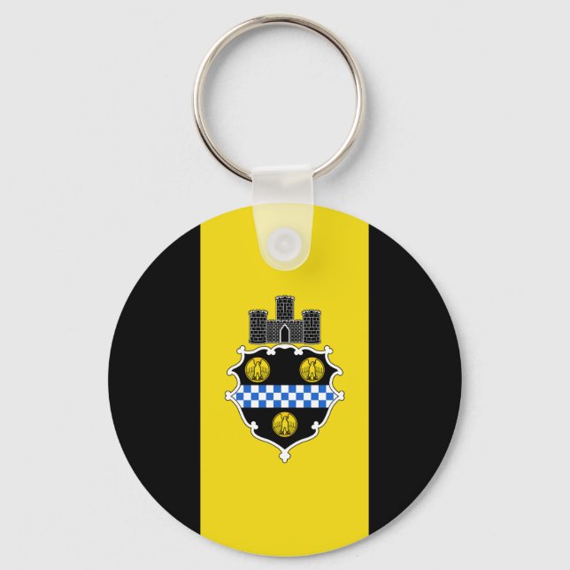 Flagga Pittsburgh, Pennsylvania Keychain Nyckelring (Framsida)