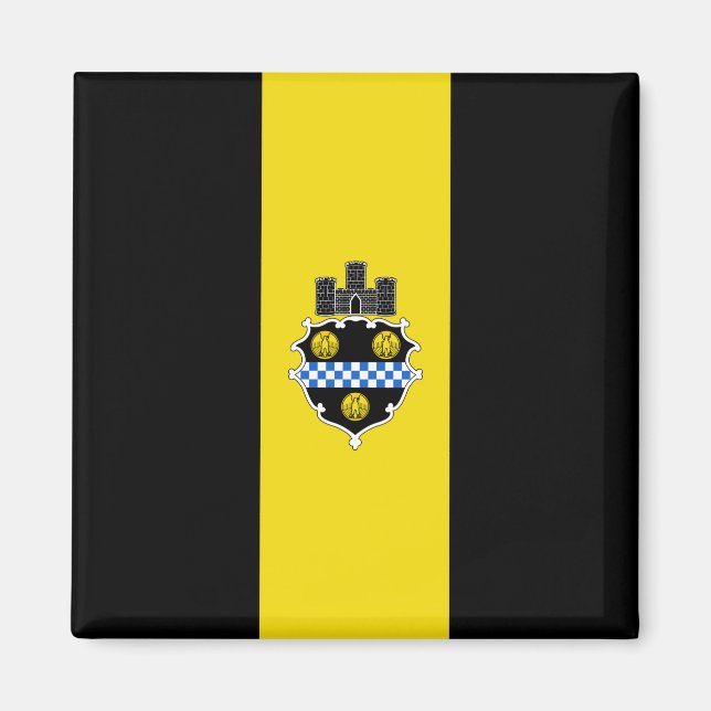 Flagga Pittsburgh (Pennsylvania) Magnet (Framsidan)