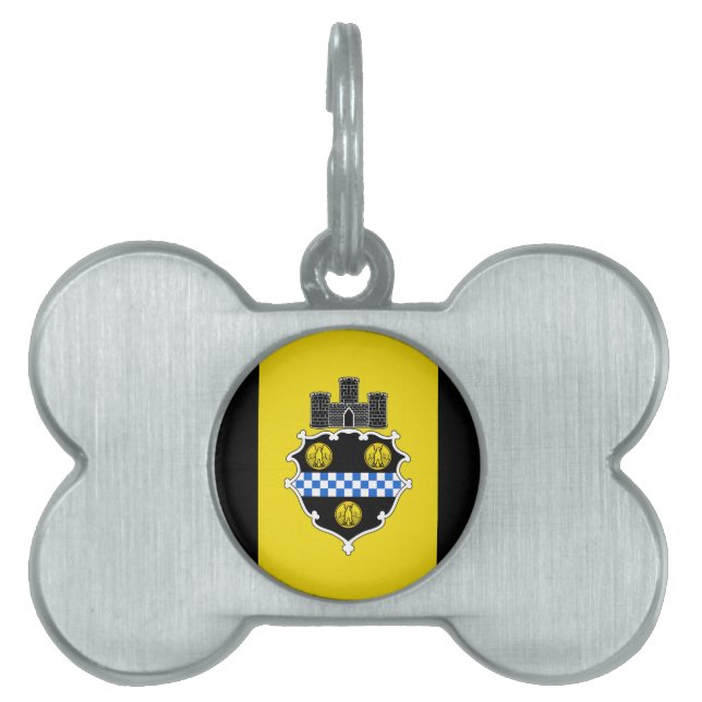 Flagga Pittsburgh, Pennsylvania Pet Tag ID-bricka Husdjur (Framsidan)