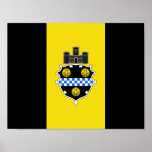 Flagga Pittsburgh, Pennsylvania Poster