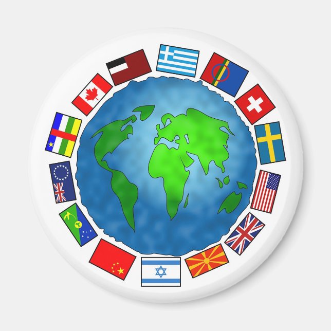 Flagga Planet Magnet (Framsidan)