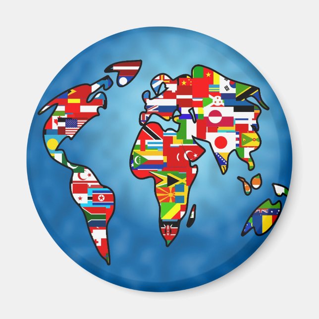 Flagga Planet Magnet (Framsidan)