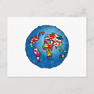 Flagga Planet Vykort