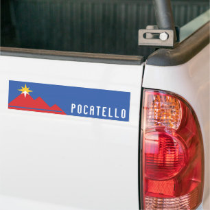 Flagga Pocatello, Idaho Bildekal
