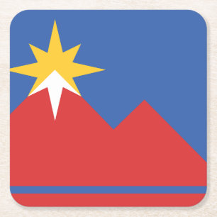 Flagga Pocatello, Idaho Underlägg Papper Kvadrat