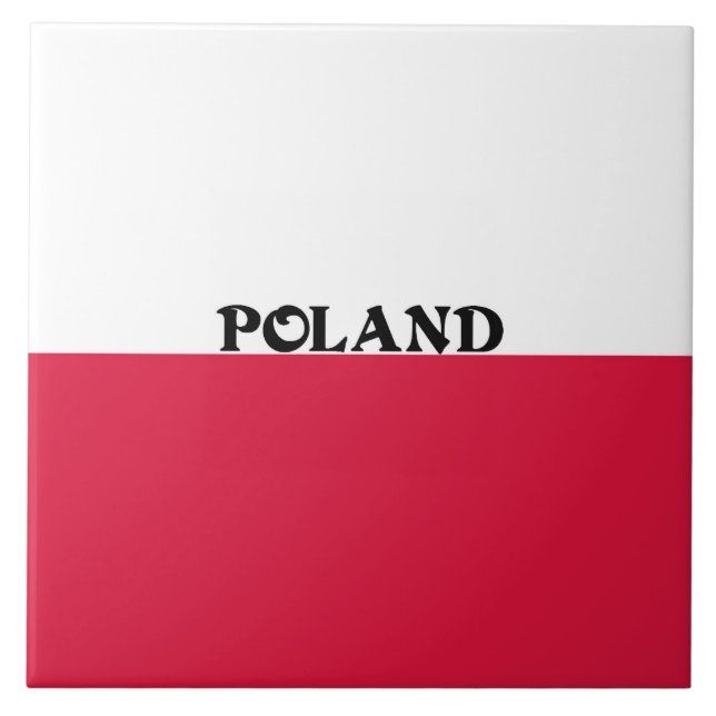 Flagga Polen Kakelplatta (Framsidan)