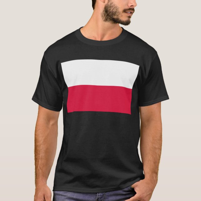 Flagga Polen T Shirt (Framsida)