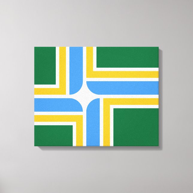 Flagga Portland (Oregon) Canvastryck (Framsida)