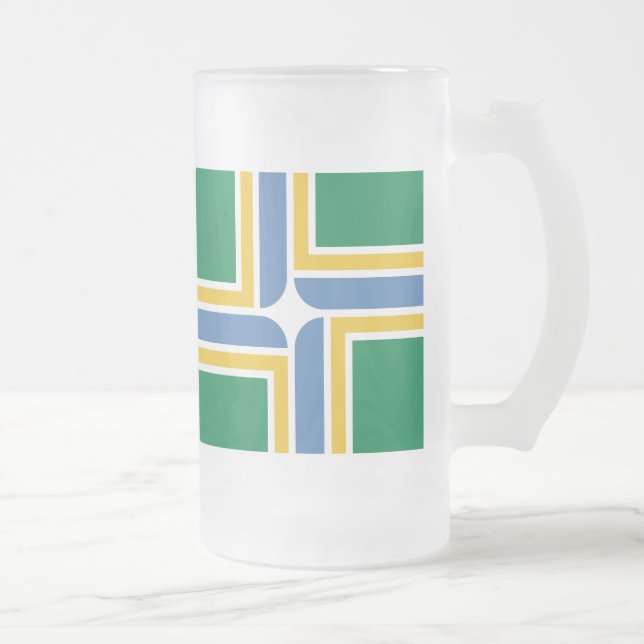 Flagga Portland, Oregon Frosted Glass Beer Mugg (Höger)
