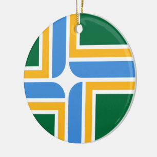 Flagga Portland (Oregon) Julgransprydnad Keramik