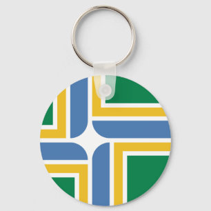 Flagga Portland, Oregon Keychain Nyckelring