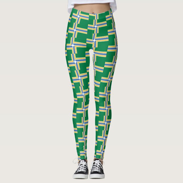Flagga Portland, Oregon Leggings (Framsida)