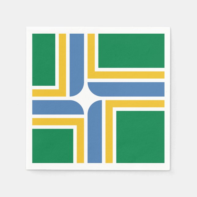 Flagga Portland, Oregon Napkins Pappersservett (Framsidan)
