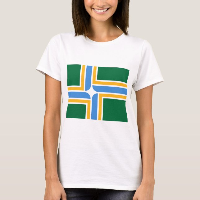 Flagga Portland (Oregon) T Shirt (Framsida)
