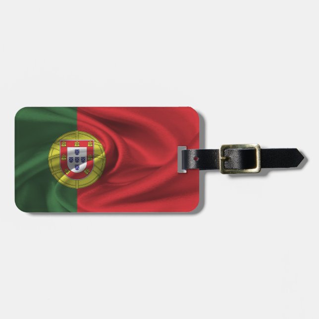 Flagga Portugal Bagagebricka (Horisontell Framsida)